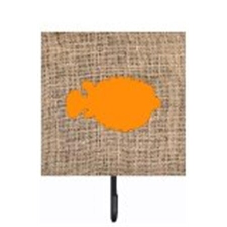 Carolines Treasures Fish - Blowfish Burlap And Orange Leash Or Key Holder BB1016-BL-OR-SH4